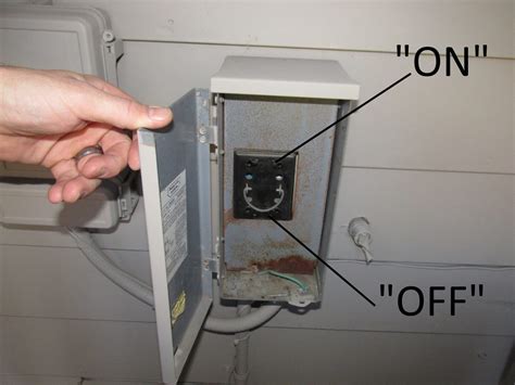 air conditioner outdoor electrical box|air conditioner shut off switch.